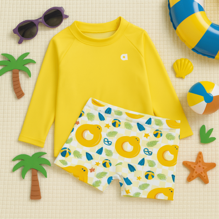 kit 50 Conjuntos Moda Praia UV50+ de 1 a 12 anos – Sortido! - Imagem 5