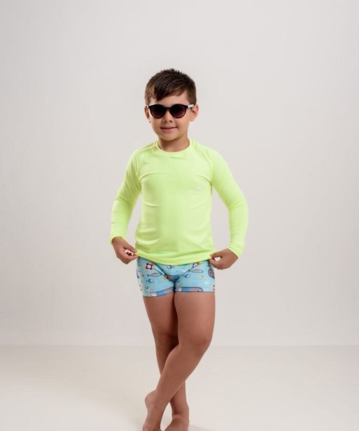 Camisa de Proteção UV50+ Amarelo Neon