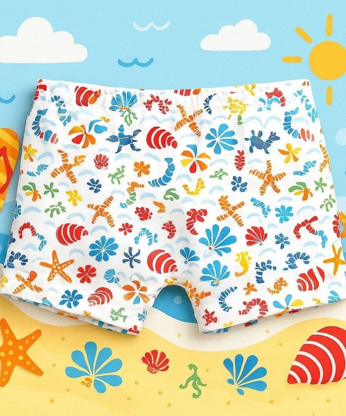 Sunga Box Infantil UV50+ Conchas